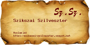 Szikszai Szilveszter névjegykártya